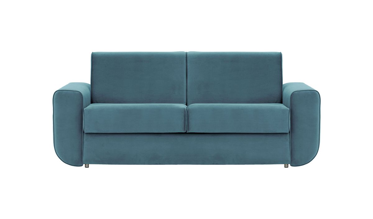 Salsa - Canapé trois places avec fonction couchage 140, bleu - Velluto 12