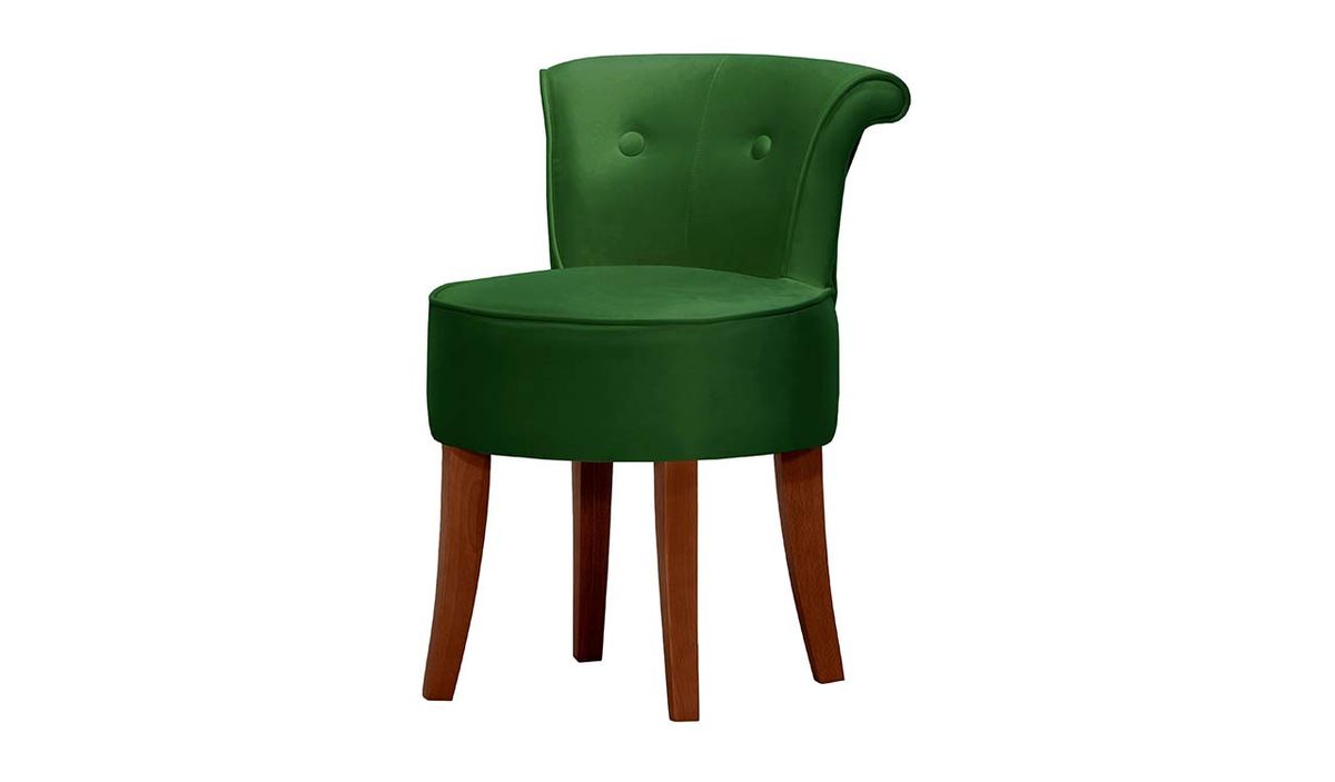 Chaise Barto, vert bouteille - Kronos 14, Couleur des pieds: Chêne foncé