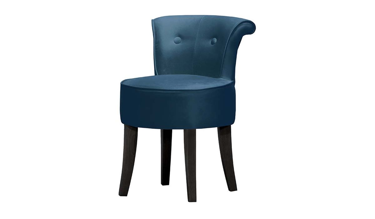 Chaise Barto, bleu foncé - Kronos 9, Couleur des pieds: Noir