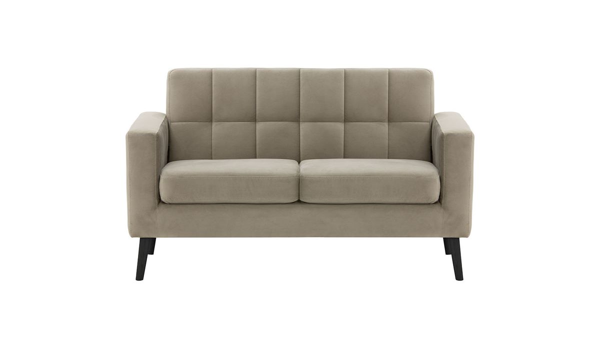 Neat - Canapé deux places, beige - Velluto 3, Couleur des pieds: Noir