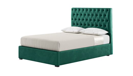 Lit Jewel 140x200 cm avec tête de lit capitonnée Lit Jewel 140x200 cm avec tête de lit capitonnée