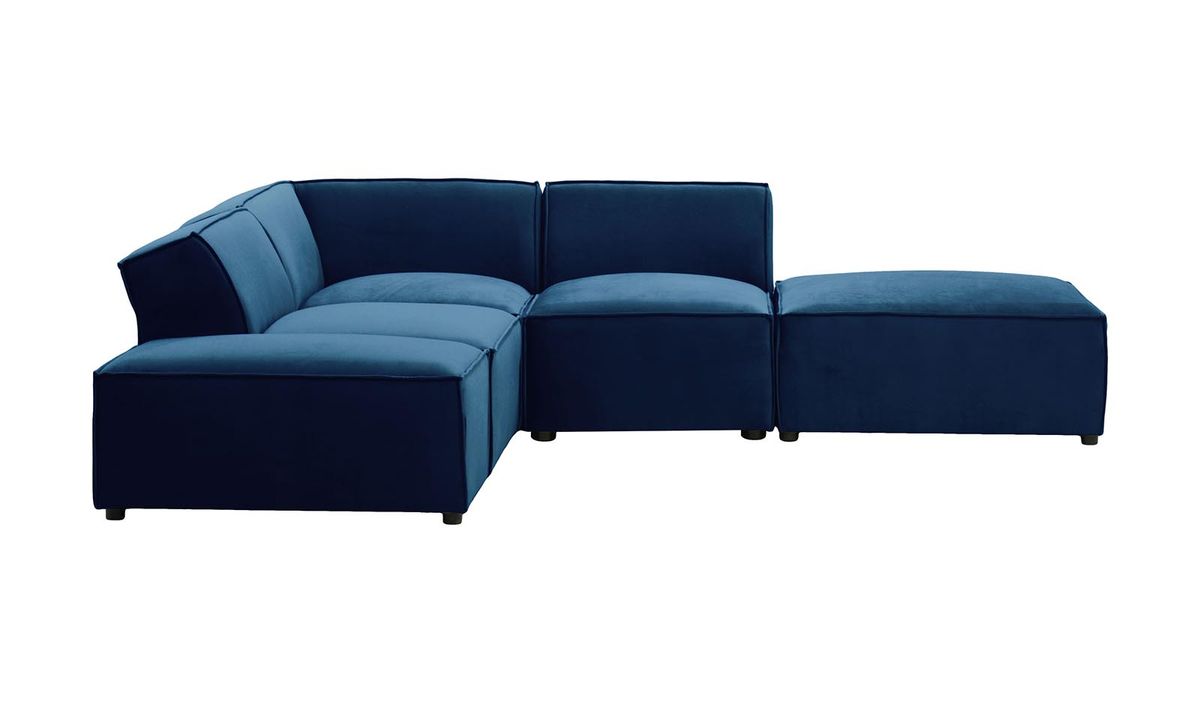 Mojo – Canapé d’angle modulaire, bleu - Velluto 11