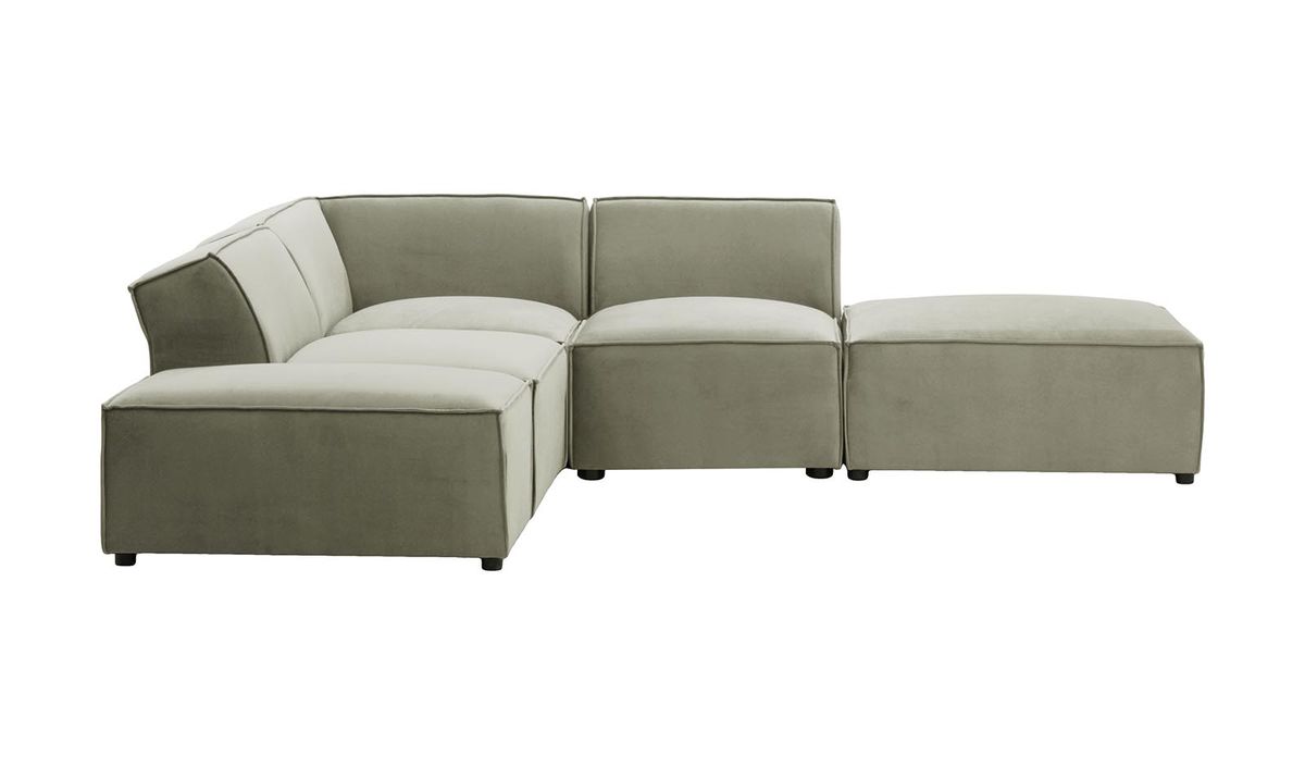 Mojo – Canapé d’angle modulaire, gris clair - Velluto 15