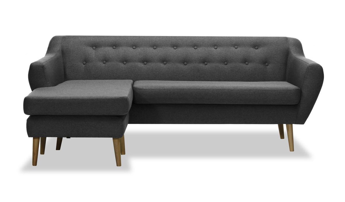 Canapé d’angle polyvalent Varde, gris - Malmo 92