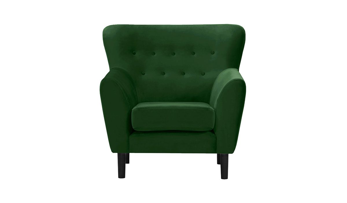 Fauteuil Zamba, vert foncé - Velluto 10