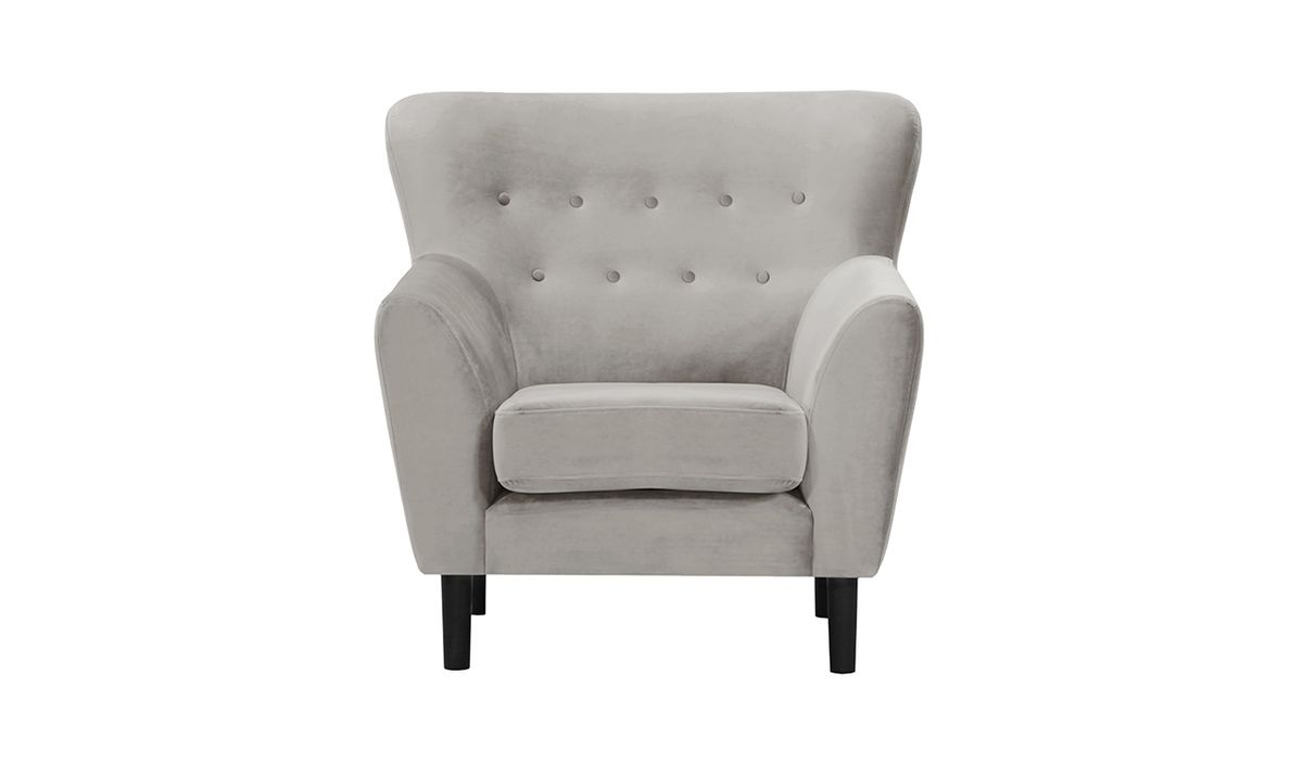 Fauteuil Zamba, gris clair - Velluto 15