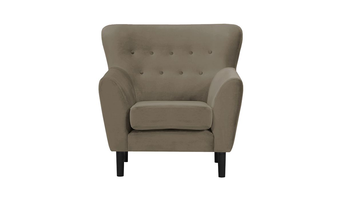 Fauteuil Zamba, gris éléphant - Velluto 17