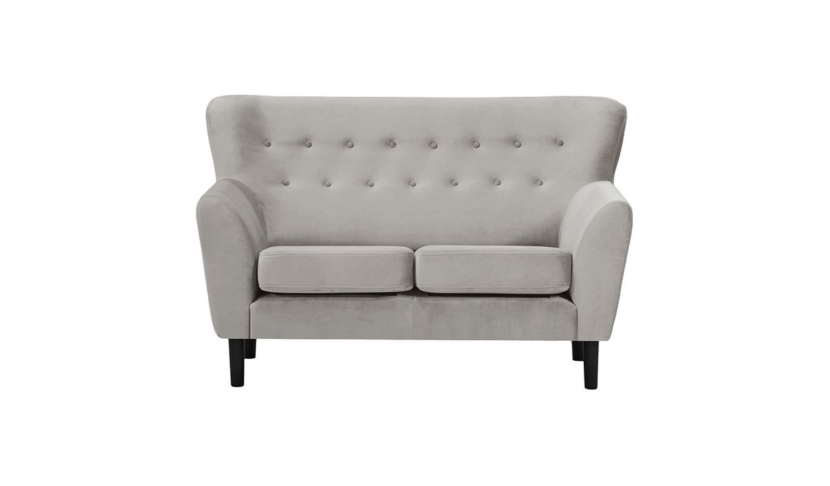 Canapé deux places Zamba, gris clair - Velluto 15