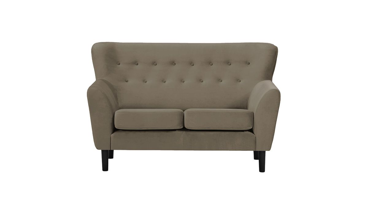 Canapé deux places Zamba, gris éléphant - Velluto 17