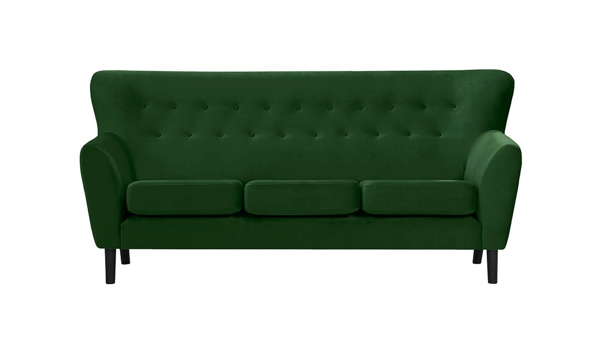 Canapé trois places Zamba, vert foncé - Velluto 10