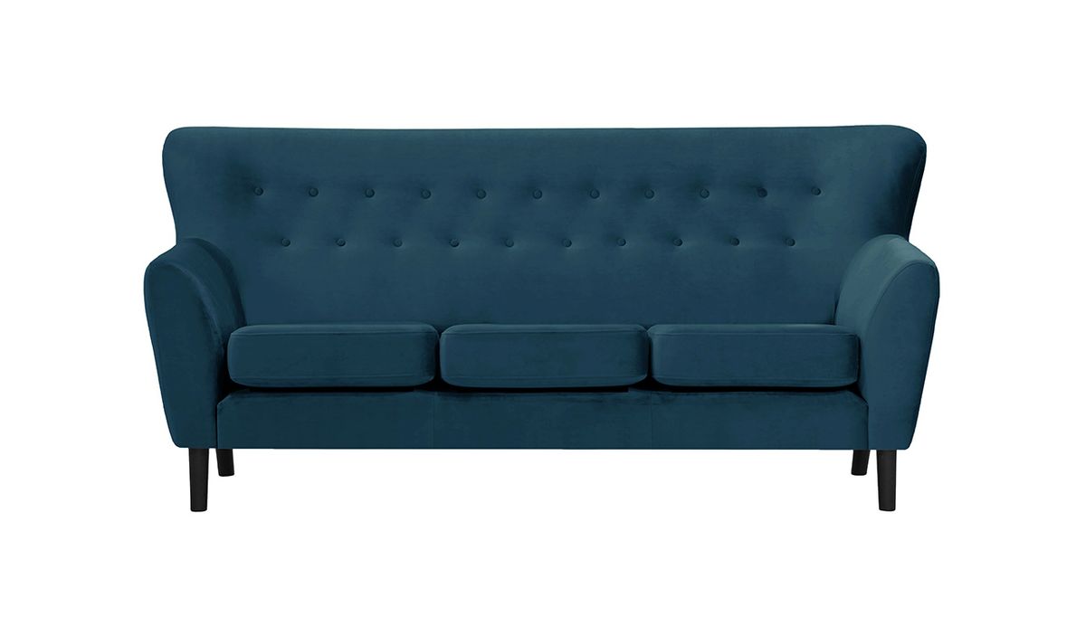 Canapé trois places Zamba, bleu - Velluto 11