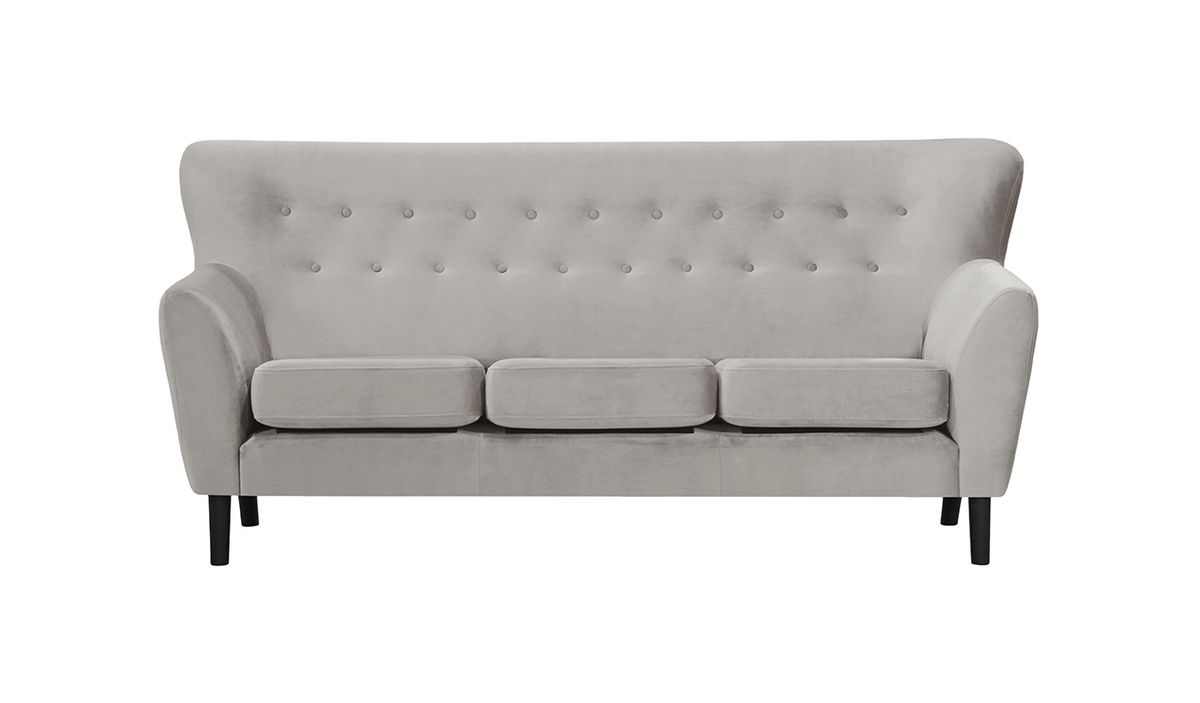 Canapé trois places Zamba, gris clair - Velluto 15