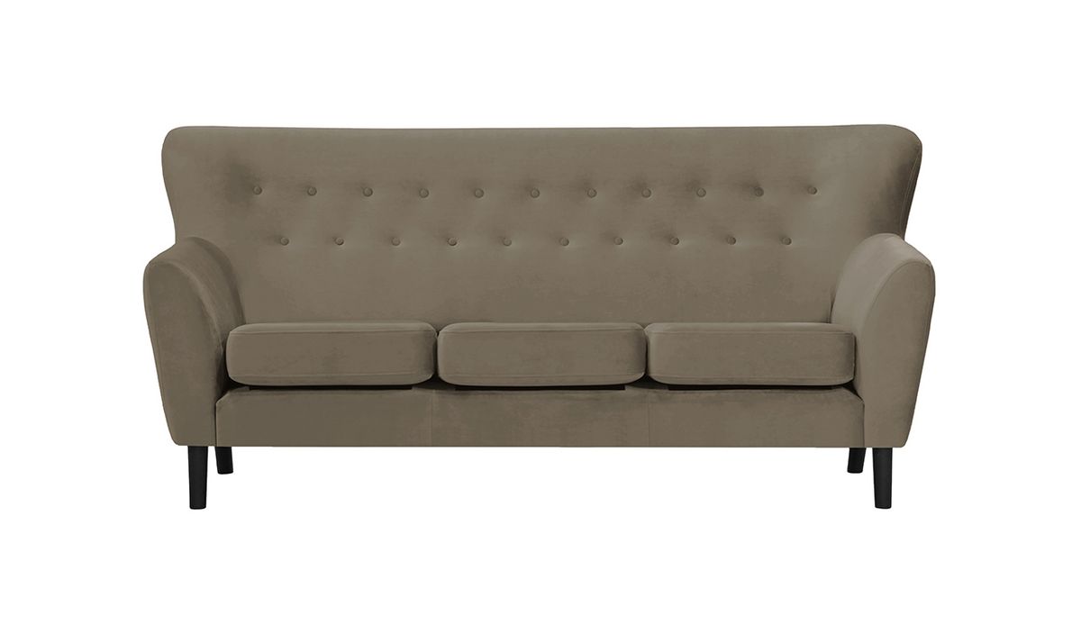 Canapé trois places Zamba, gris éléphant - Velluto 17