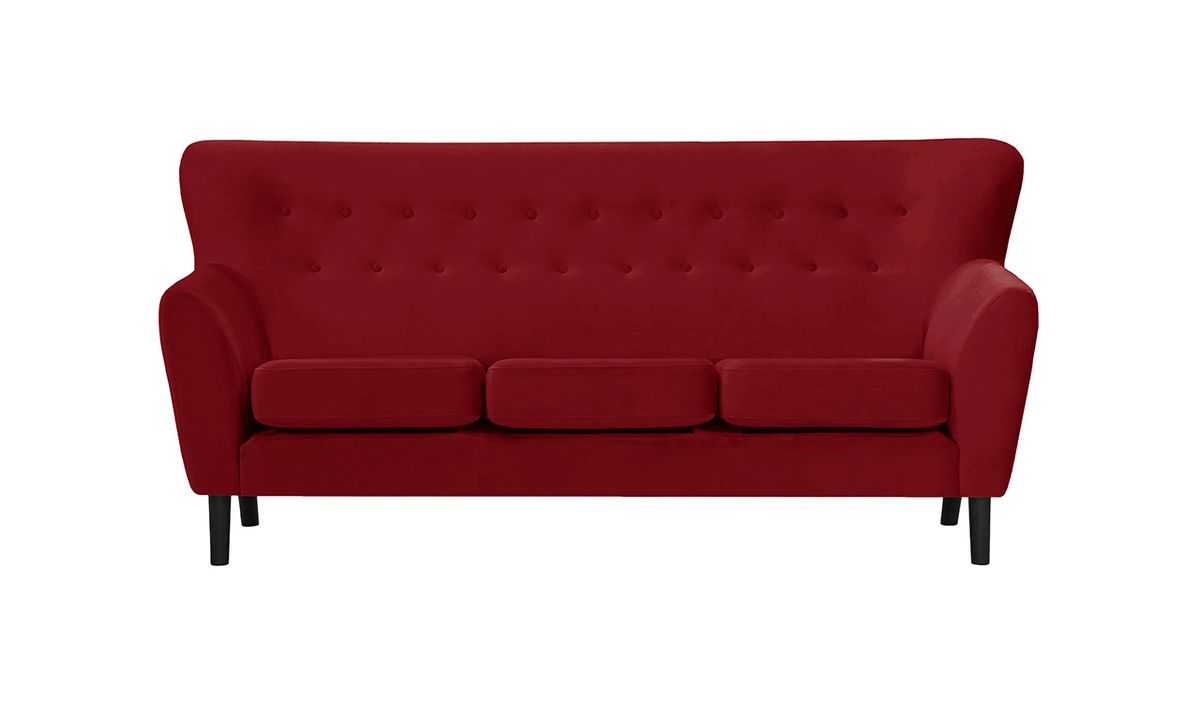 Canapé trois places Zamba, rouge - Velluto 7