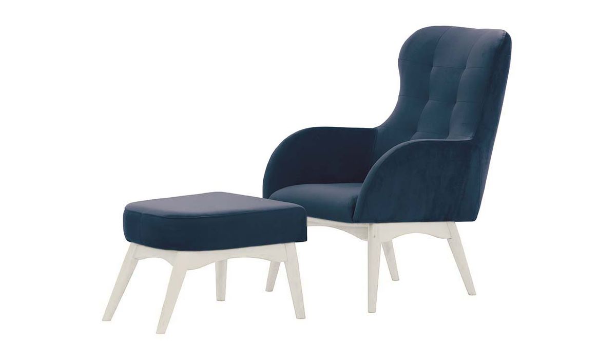 Fauteuil à oreilles avec repose-pied Hollis — vue 7