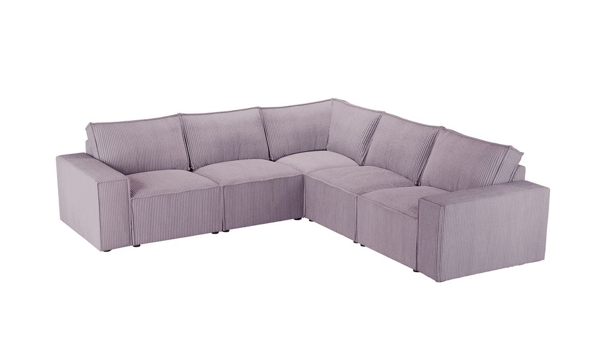 Charles - Grand canapé d’angle modulaire, Poso 27 - lilas clair