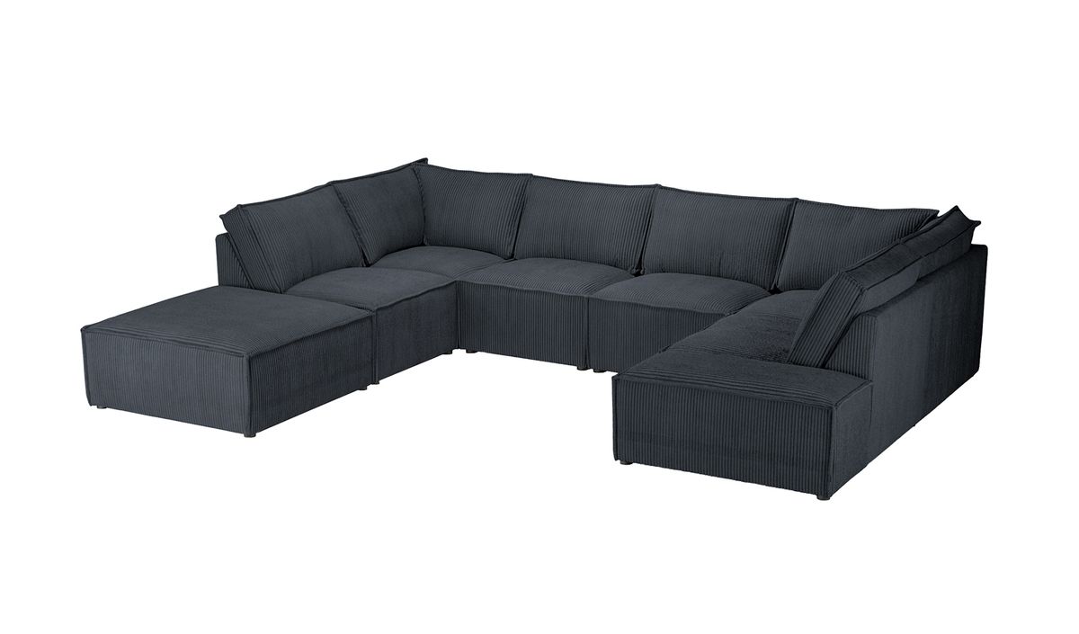 Charles - Grand canapé d’angle modulaire, Poso 135 - graphite