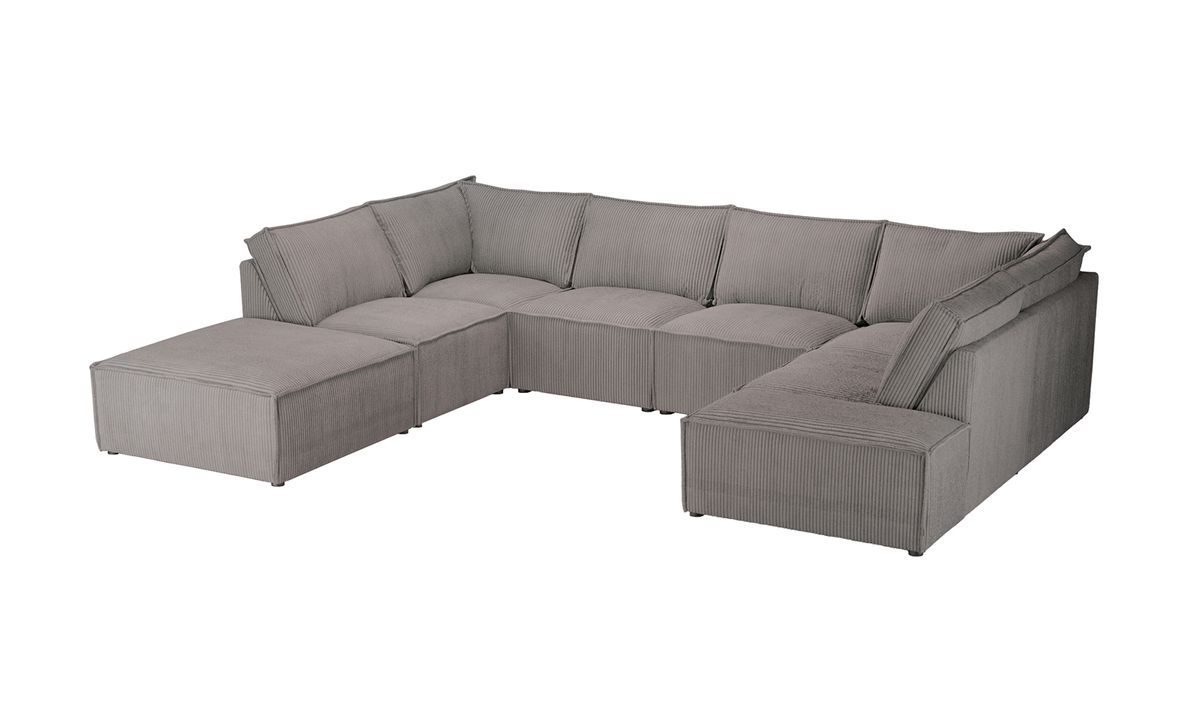 Charles - Grand canapé d’angle modulaire U, Poso 3 - beige