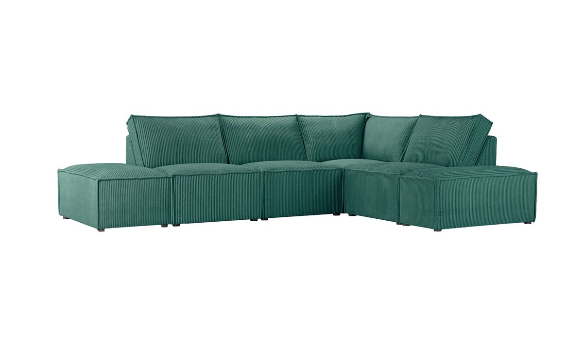 Charles - Canapé d’angle modulaire, Poso 14 - vert foncé