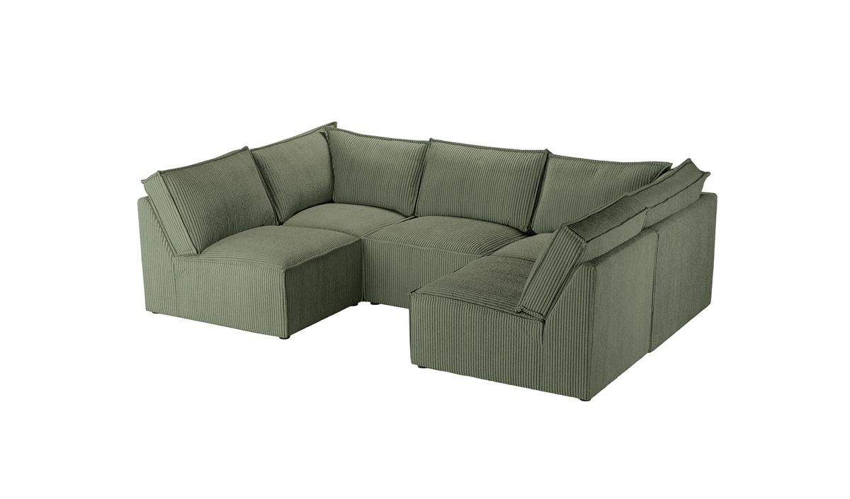 Charles - Canapé d’angle modulaire U, Poso 46 - kaki