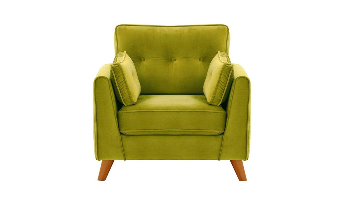 Fauteuil Magnus, olive - Velluto 9, Couleur des pieds: aveo