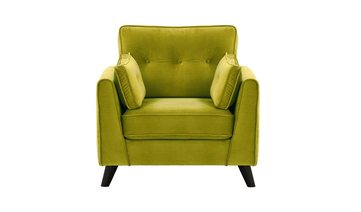 Fauteuil Magnus, olive - Velluto 9, Couleur des pieds: Noir