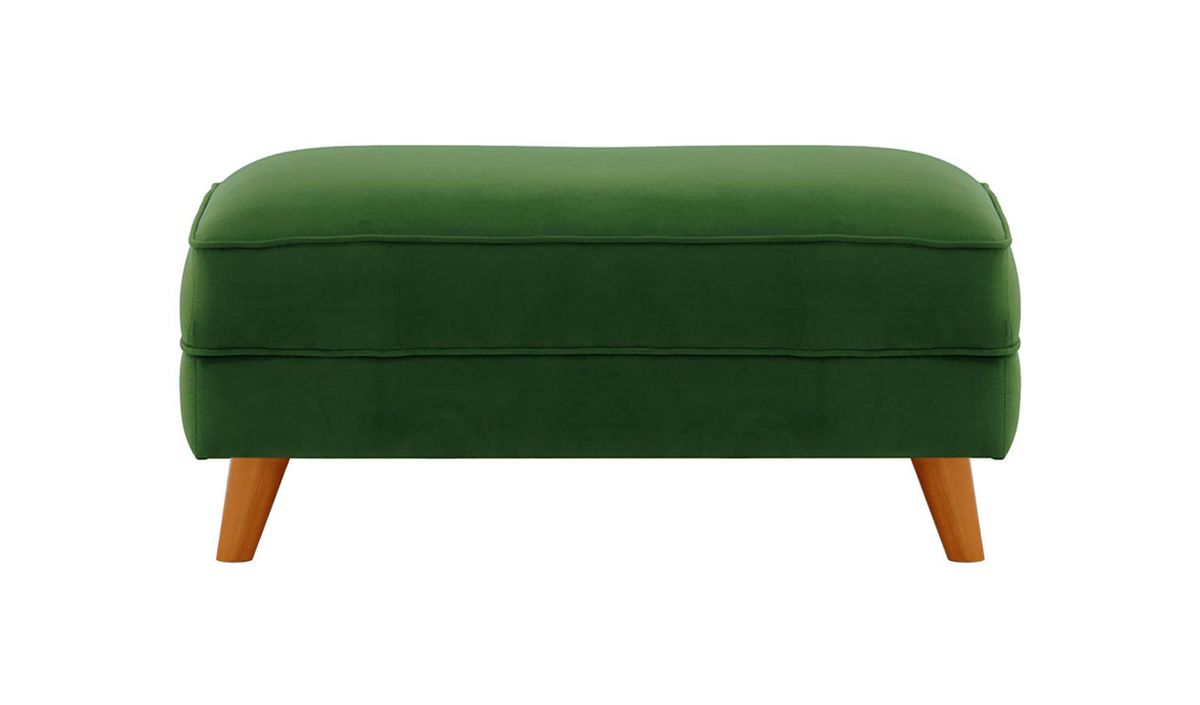 Pouf Magnus, vert foncé - Velluto 10, Couleur des pieds: aveo