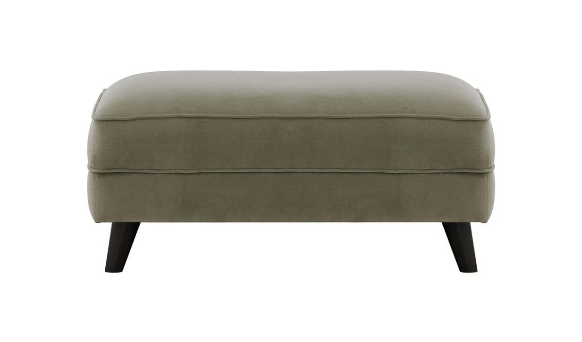Pouf Magnus, gris éléphant - Velluto 17, Couleur des pieds: Noir