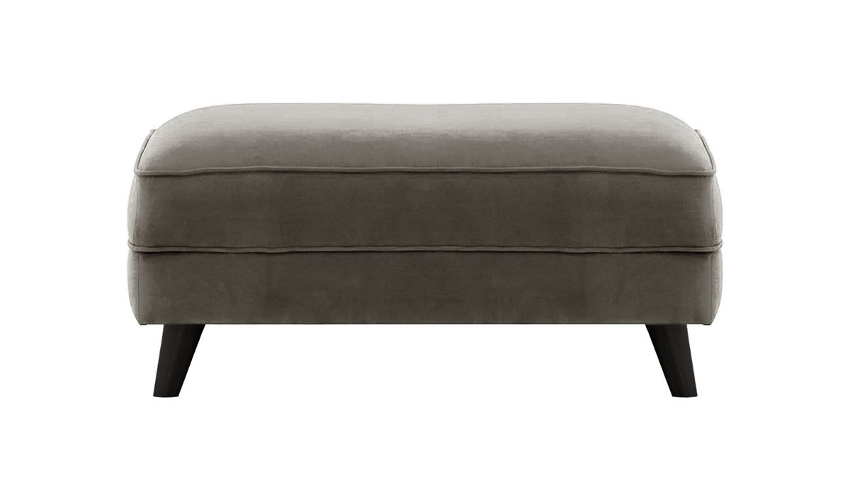 Pouf Magnus, graphite - Velluto 19, Couleur des pieds: Noir
