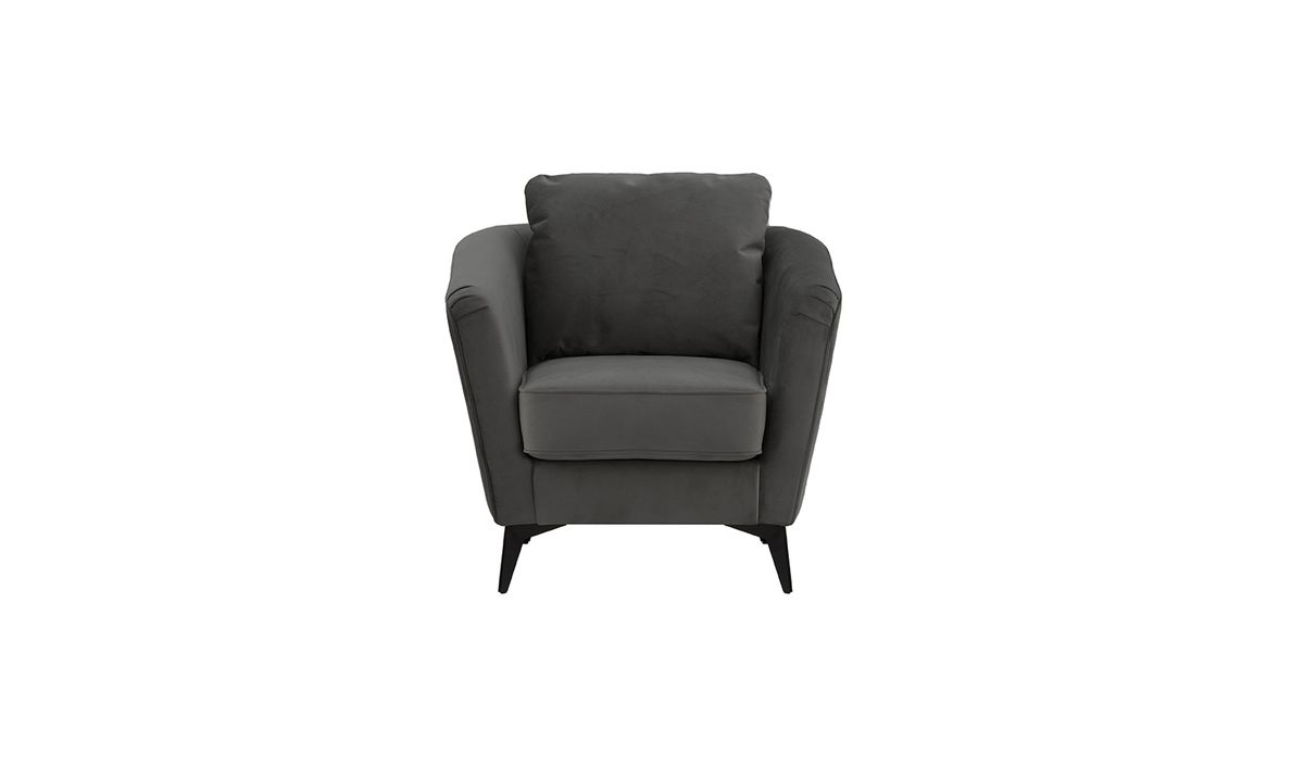 Fauteuil décoratif Mary, graphite - Velluto 19