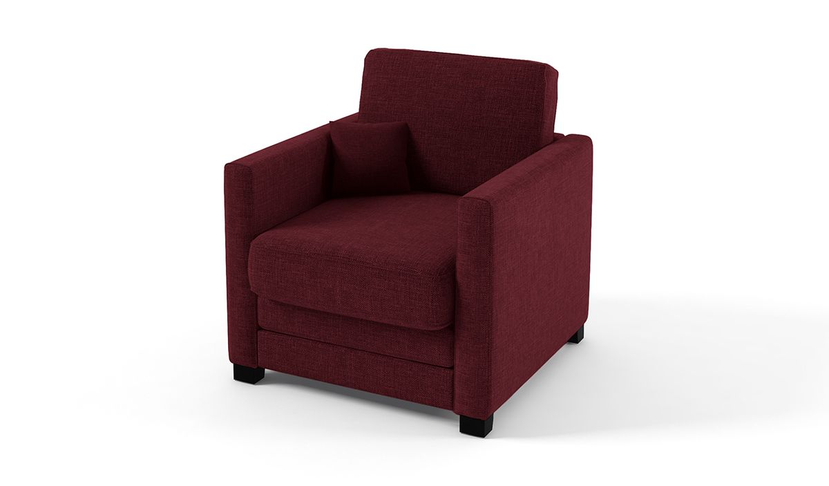 Fauteuil avec fonction lit Boom, violet foncé - Sawana 70
