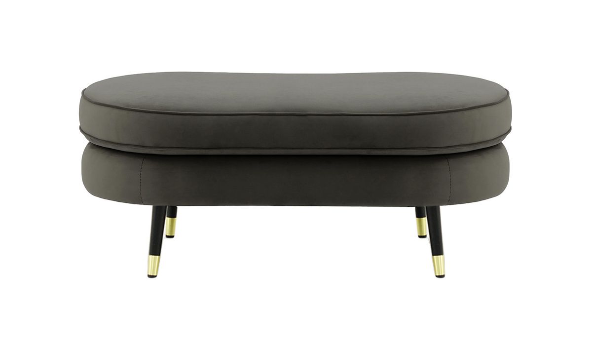 Pouf Kooper, graphite - Velluto 19