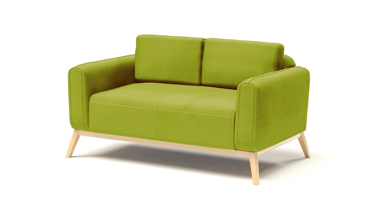 Canapé deux places Modena, vert citron - Baku 7