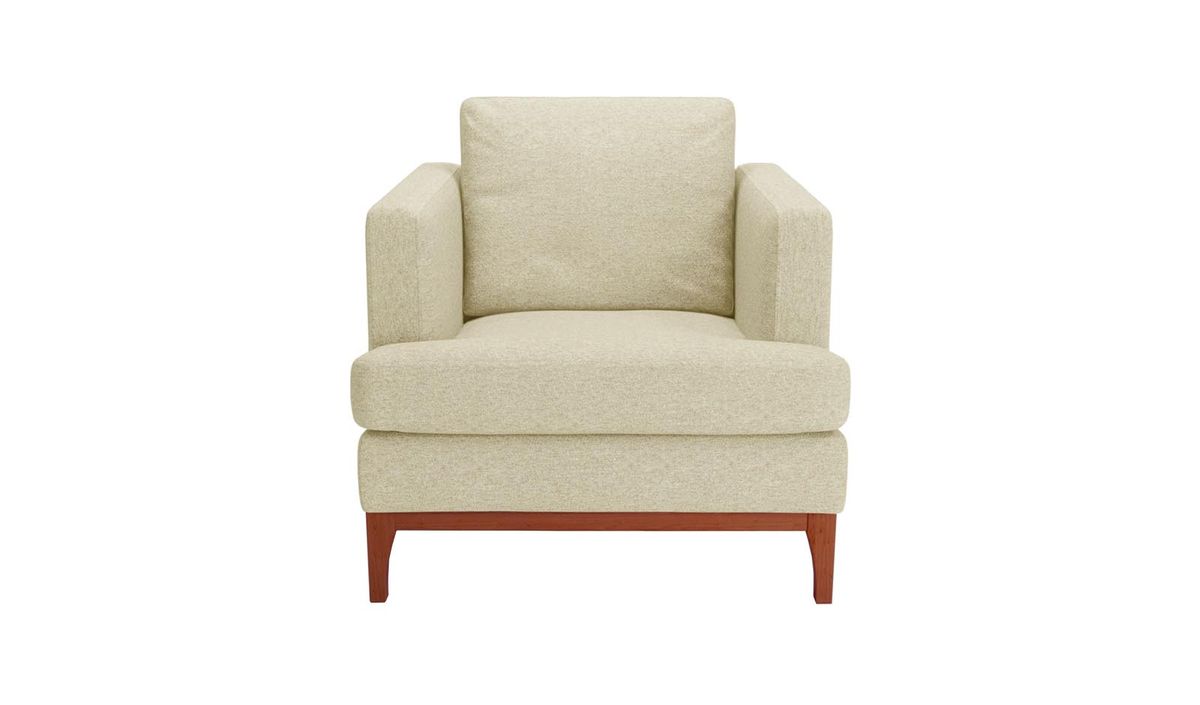 Fauteuil Scarlett, crème - Baku 15, Couleur des pieds: aveo