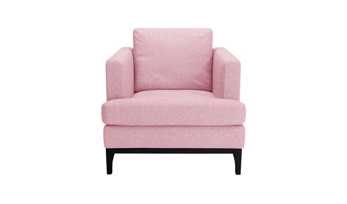 Fauteuil Scarlett, Violet - Baku 16, Couleur des pieds: Noir
