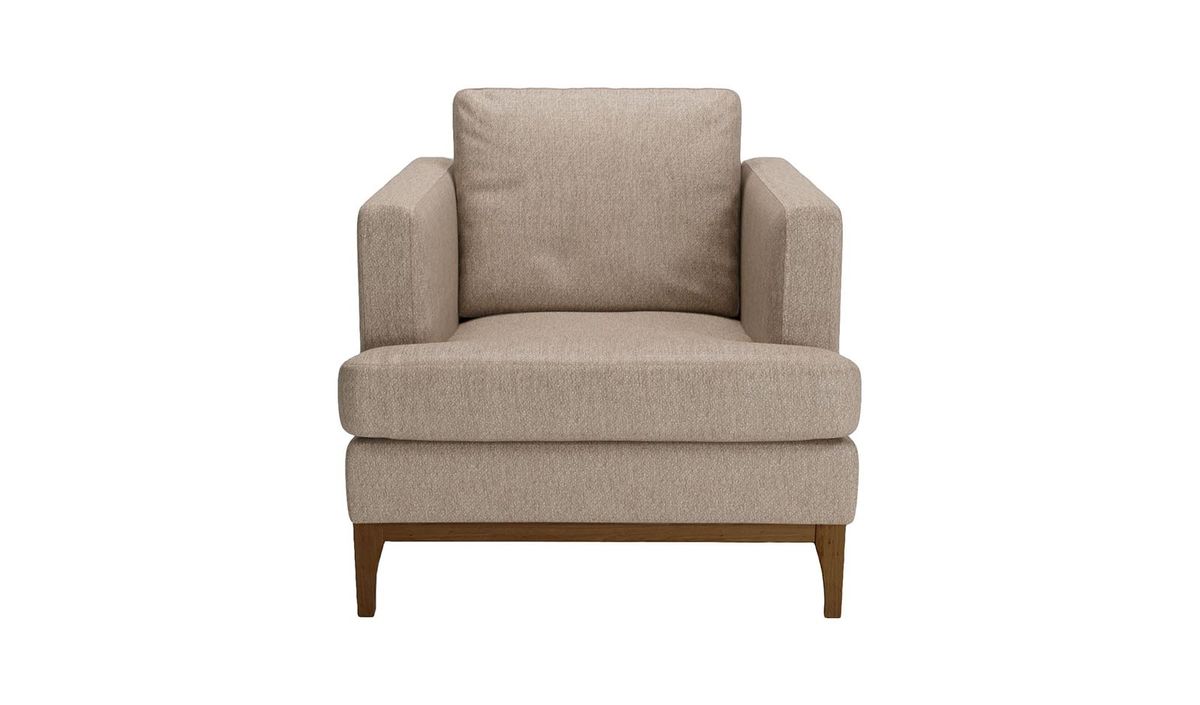 Fauteuil Scarlett Eco, Stelar 16 - Beige, Couleur des pieds: Chêne foncé