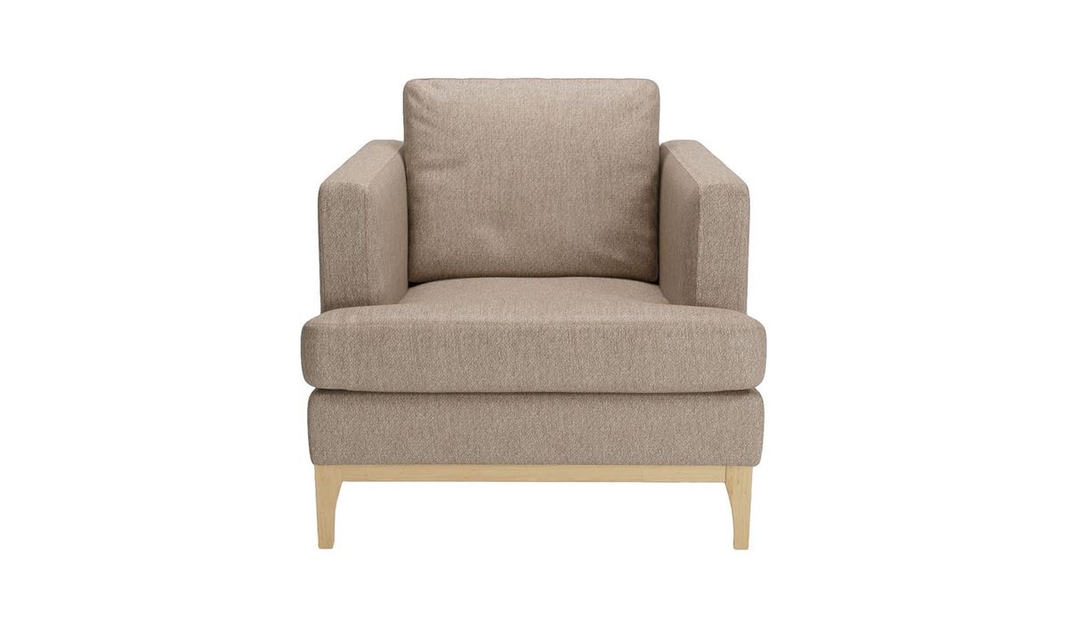 Fauteuil Scarlett Eco, Stelar 16 - Beige, Couleur des pieds: Chêne clair
