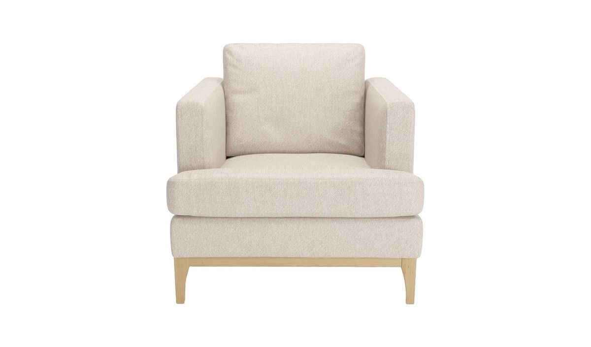 Fauteuil Scarlett Eco, Stelar 3 - Cream, Couleur des pieds: Chêne clair