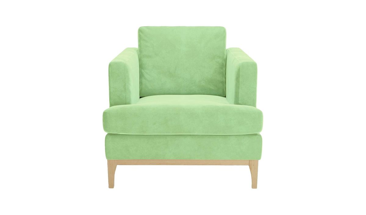Fauteuil Scarlett Eco, Terra 33, Couleur des pieds: Chêne clair
