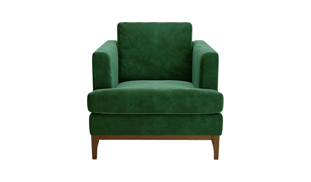 Fauteuil Scarlett Eco, Terra 39, Couleur des pieds: Chêne foncé