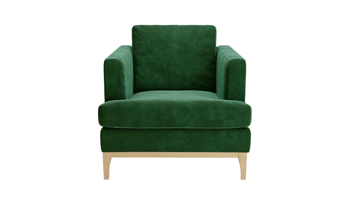 Fauteuil Scarlett Eco, Terra 39, Couleur des pieds: Chêne clair