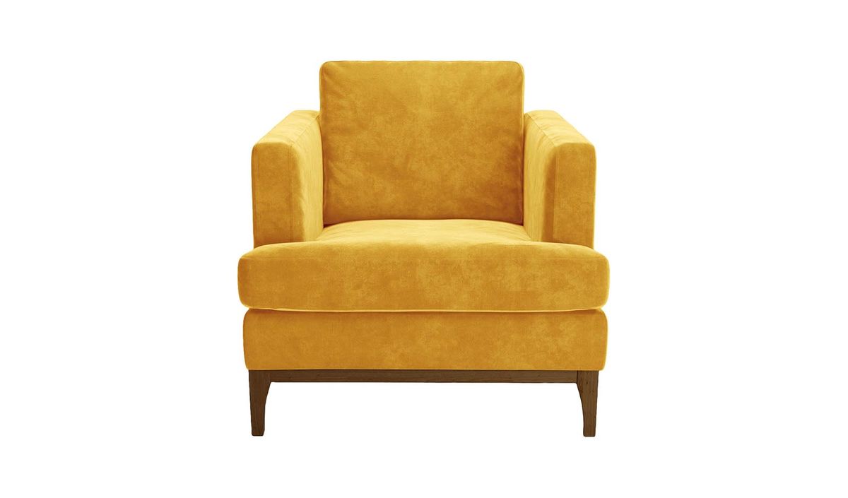 Fauteuil Scarlett Eco, Terra 48, Couleur des pieds: Chêne foncé