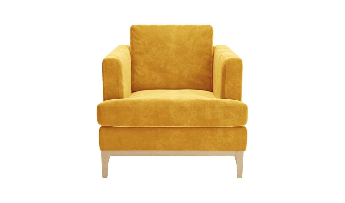 Fauteuil Scarlett Eco, Terra 48, Couleur des pieds: Chêne clair