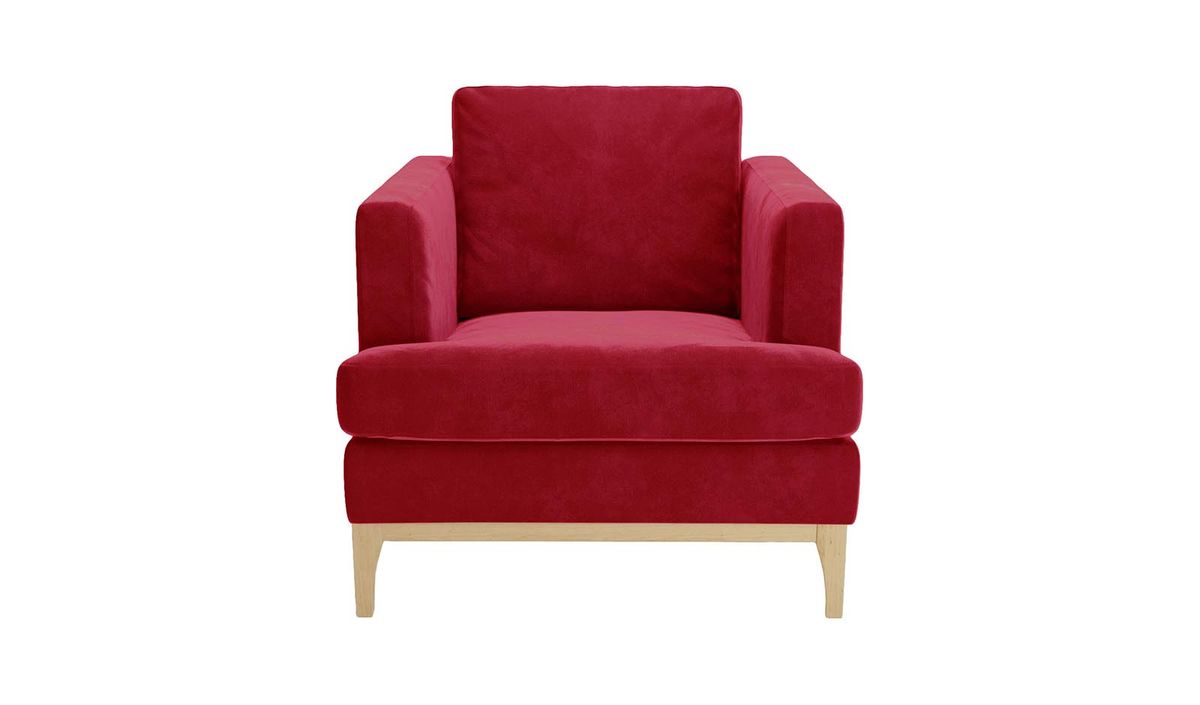 Fauteuil Scarlett Eco, Terra 58, Couleur des pieds: Chêne clair