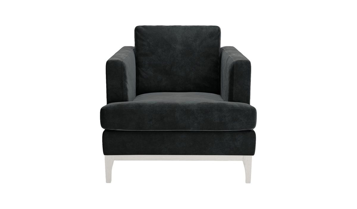 Fauteuil Scarlett Eco, Terra 99, Couleur des pieds: Blanc