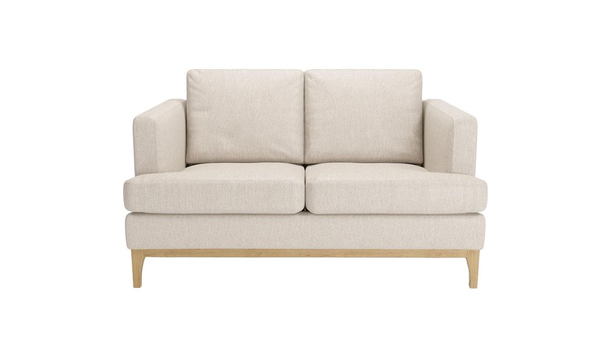 Canapé deux places Scarlett Eco, Stelar 3 - Cream, Couleur des pieds: Chêne clair