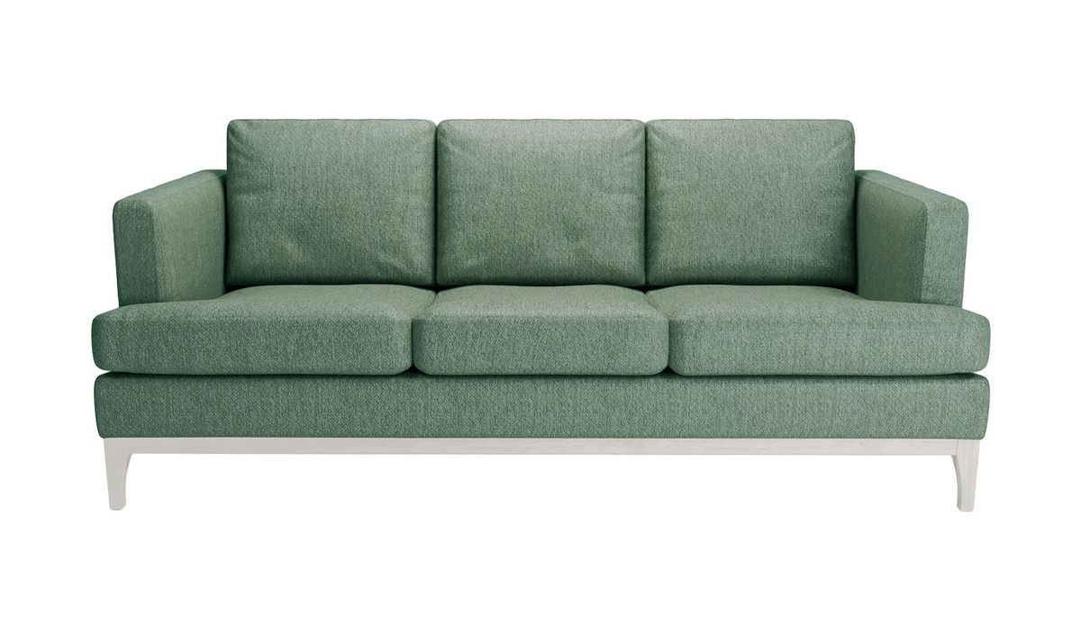 Canapé trois places Scarlett Eco, Stelar 39 - Green, Couleur des pieds: Blanc