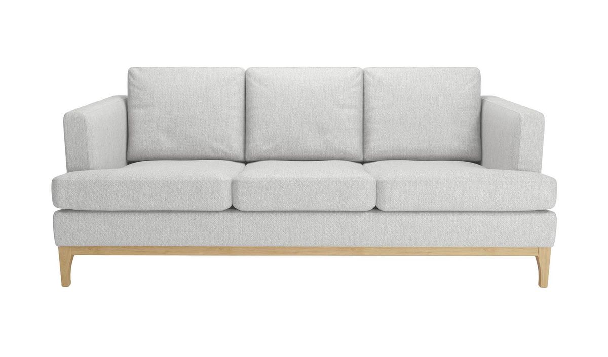 Canapé trois places Scarlett Eco, Stelar 81 - Light Grey, Couleur des pieds: Chêne clair