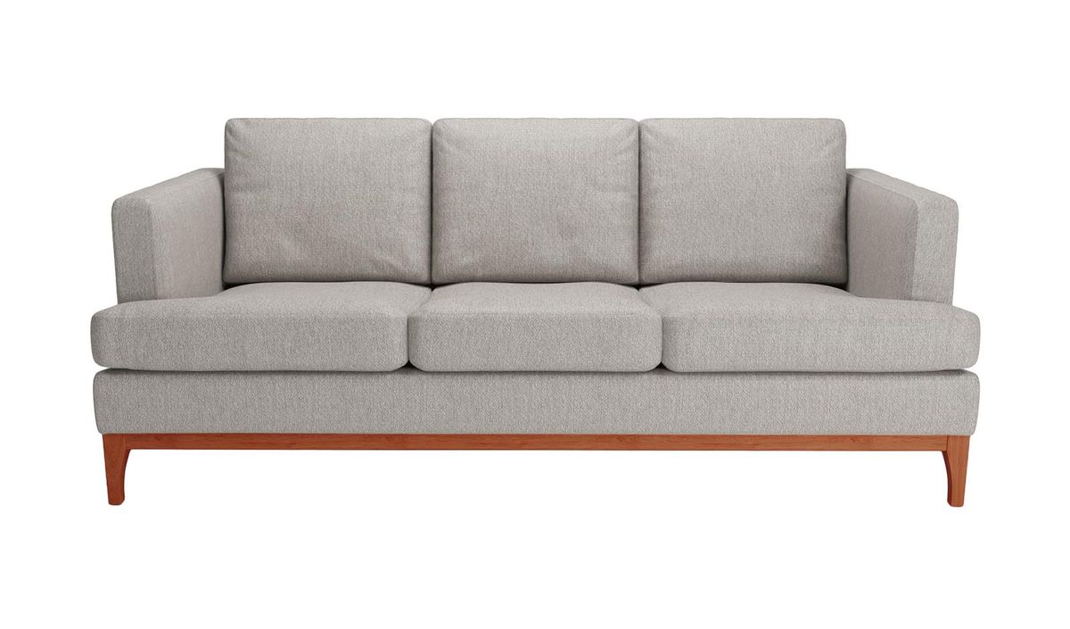 Canapé trois places Scarlett Eco, Stelar 84 - Grey, Couleur des pieds: aveo