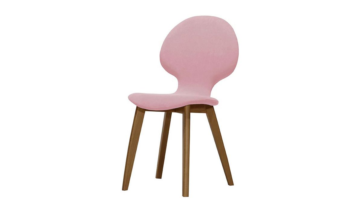 Chaise Mya, Violet - Baku 16, Couleur des pieds: Chêne foncé